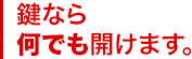 鍵なら何でも開けます